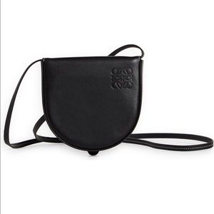 Small Heel Leather Loewe Crossbody Pouch
